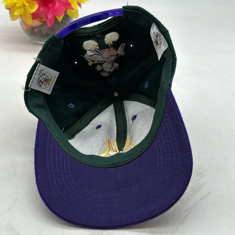 Mickey Mouse Vintage Green Yellow Blue Baseball Hat Adjustable HT5430F - Picture 4 of 5